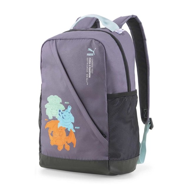 PUMA × Pokémon Venusaur, Charizard & Blastoise Purple Charcoal Backpack (One SizeYouth