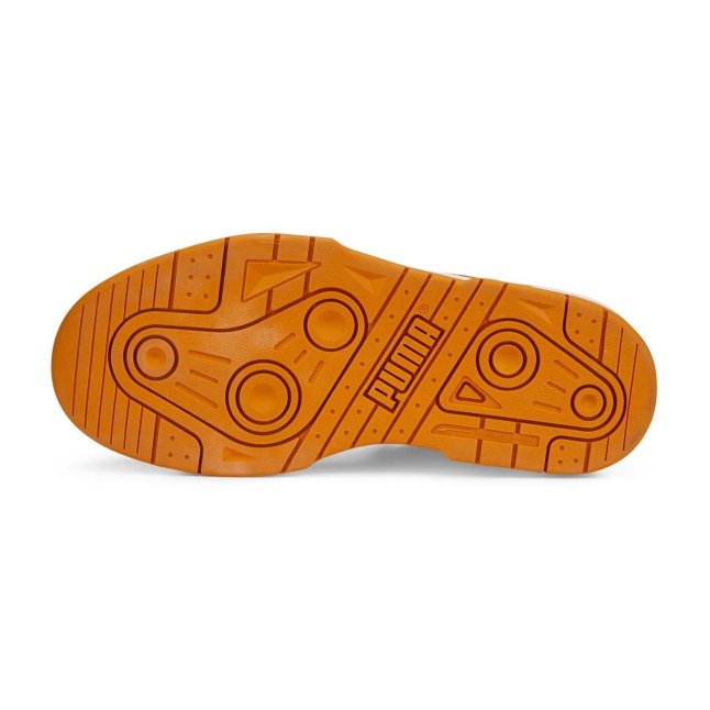 puma slip ons orange kids
