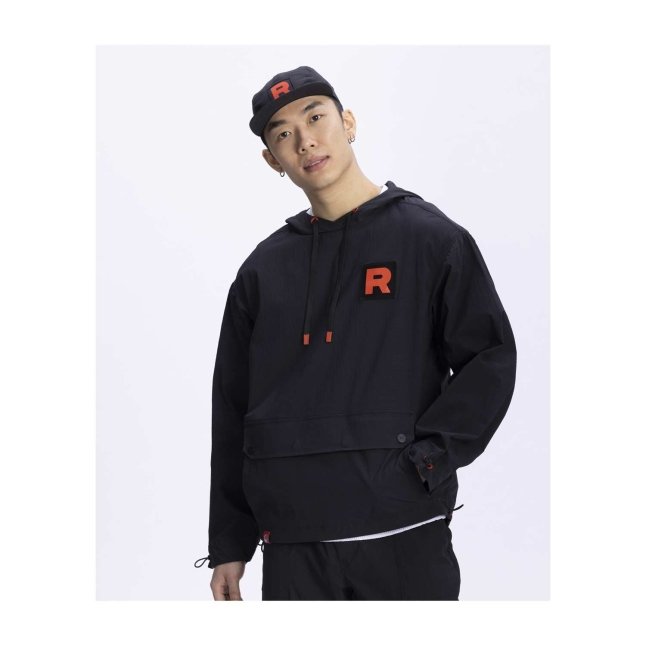 Team Rocket HQ Collection Black Pullover Anorak Jacket - Adult ...