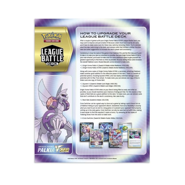 Origin Forme Palkia VSTAR League Battle Deck Coming