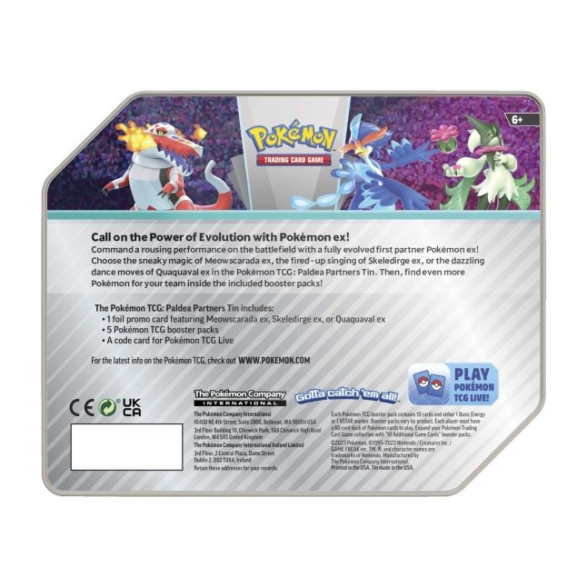 Pokmon TCG: Paldea Partners Tin (Meowscarada ex) | Pokmon Center Official  Site