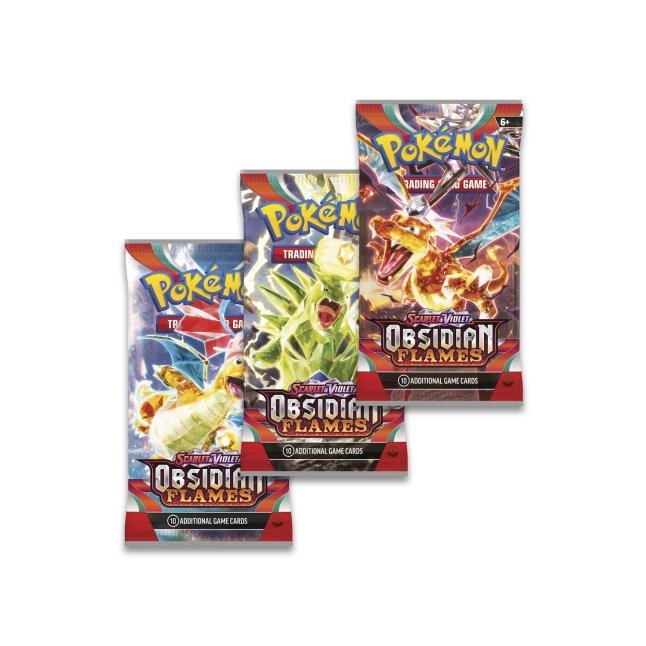 Pokémon TCG Scarlet & VioletObsidian Flames 3 Booster Packs &