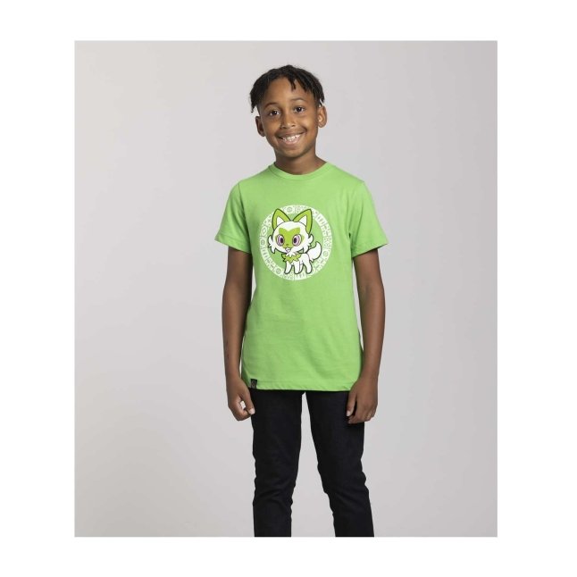 Sprigatito Apple Relaxed Fit Crew Neck T-Shirt - Youth | Pokémon Center ...