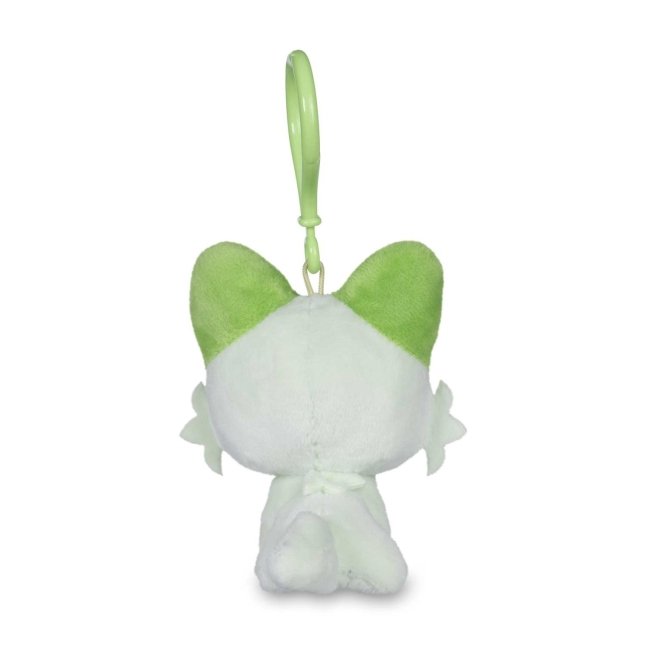 Portachiavi Peluche Sprigatito Pokémon Center | Originale Peluche Pokémon Dolls Con Testa Grande 9 Cm | Morbido E Ricamato - 5