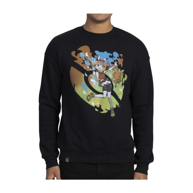 May Pokémon Trainers Black Oversize Drop-Shoulder Crew Neck
