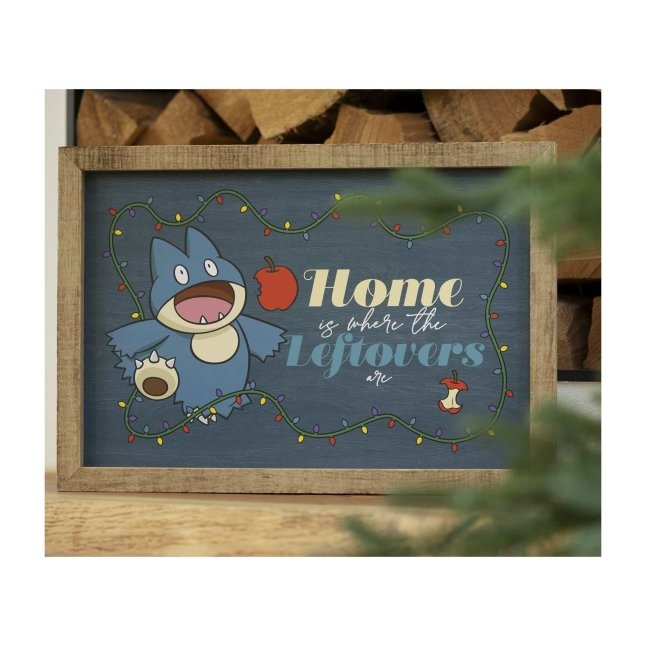 Munchlax Leftovers Pokémon Winter Wonders Wood Sign | Pokémon