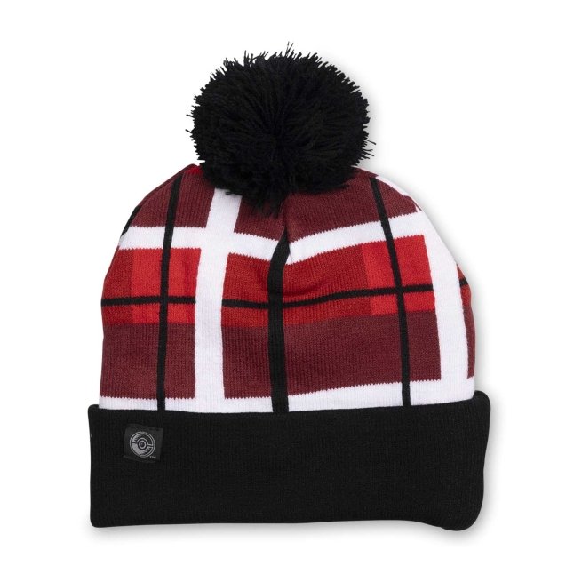 Pikachu & Eevee Red & Black Plaid Knit Beanie (One Size-Adult ...