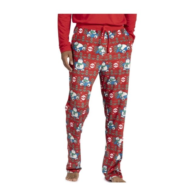 Snorlax Restful in Red Lounge Pants - Men | Pokémon Center Official Site