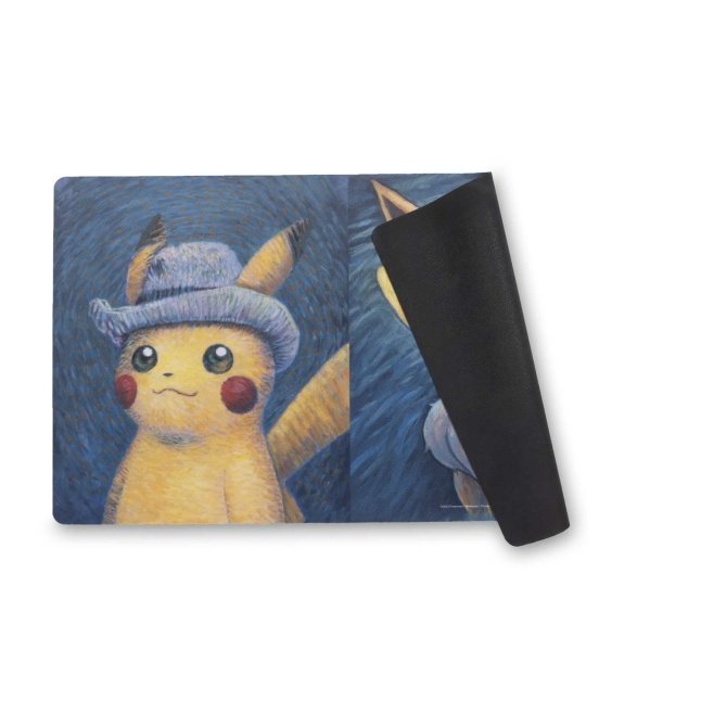 Pokémon Center × Van Gogh Museum: Pikachu & Eevee Inspired by Vincent's Self-Portraits Playmat (2)
