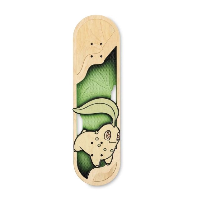 Pokémon Center × Bear Walker: Chikorita Skateboard | Pokémon