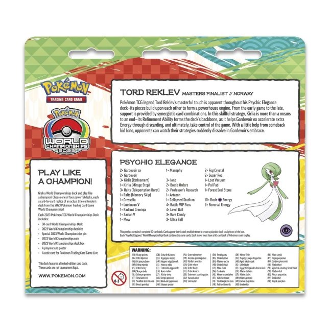 2023 Pokémon World Championships Deck (Tord Reklev, Psychic Elegance) Pokémon Center Official Site