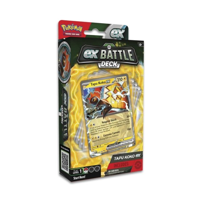 pokemon card decks for sale Game Scarlet & Violet Master Deck Terastal Charizard ex & TCG Corner 1 large metallic coin Pokmon TCG: Tapu Koko ex