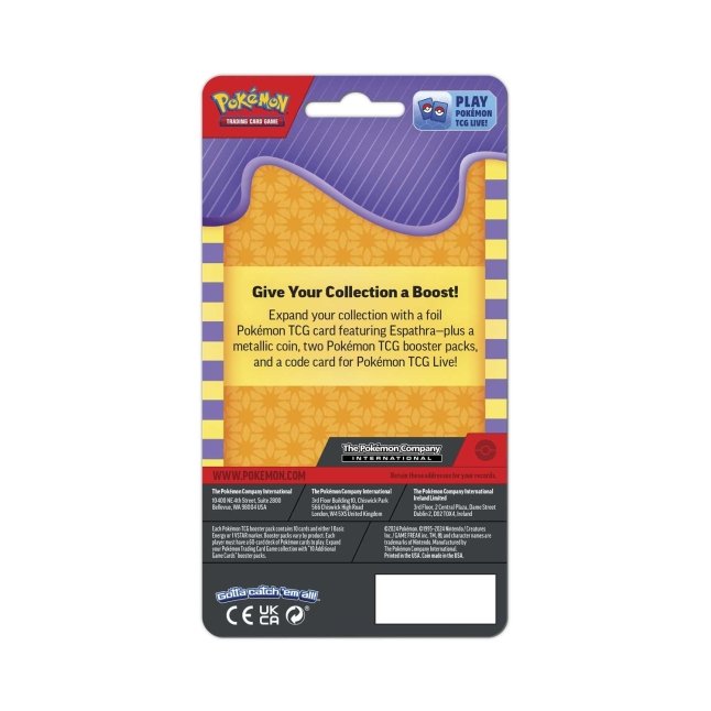 Pokémon TCG: Espathra Card with 2 Booster Packs & Coin