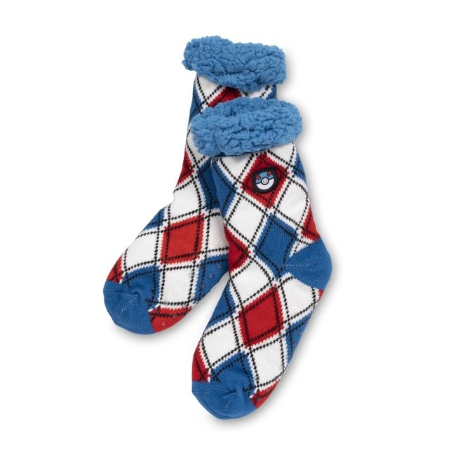 Great Ball Argyle Fleece Socks (One SizeAdult) Pokémon Center