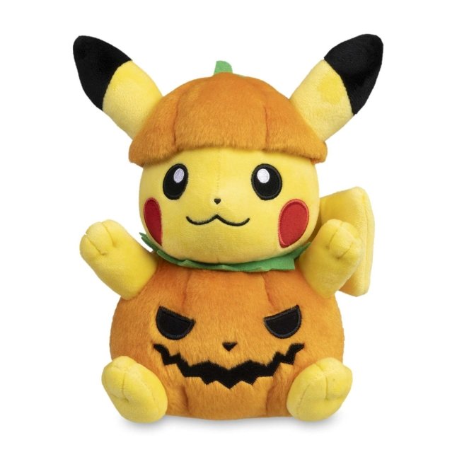 Pokémon Tricks & Treats 2023: Pikachu Wearing Pumpkin Costume Plush - 8 ¼  in.