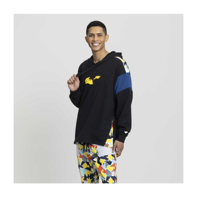Pikachu Mix Pokémon Lounge Black Pullover Hoodie - Adult | Pokémon