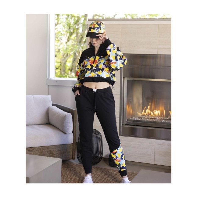 Pikachu Mix Pokémon Lounge Black Half Zip Sweatshirt - Women