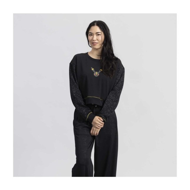 Umbreon Pokémon Lounge Black Crop Sweatshirt - Women | Pokémon