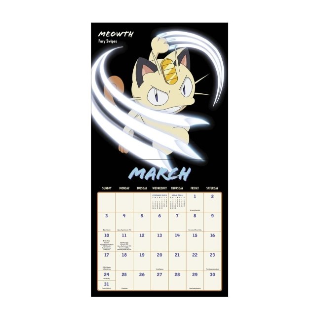 Pokémon Moves 2024 Wall Calendar Pokémon Center Official Site