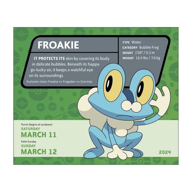 Pokémon 2024 DaytoDay Calendar Pokémon Center Official Site