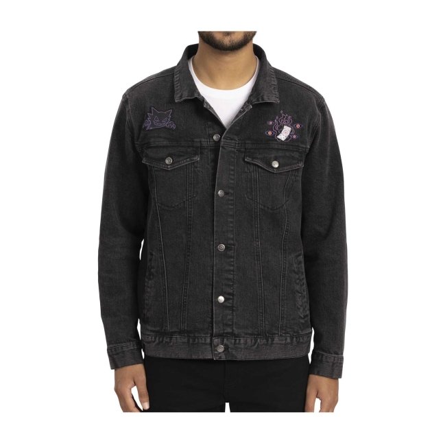Gengar Black Denim Jacket Adult Pokemon Center Official Site