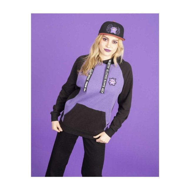 Veste Universitaire Pokémon « Demons Basement » – Gengar, Noir/Violet, Taille L