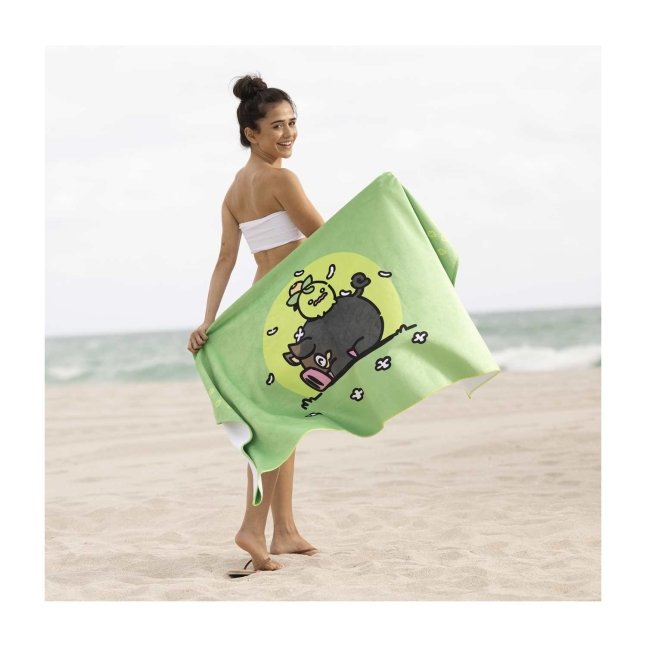 Lechonk & Smoliv Pokémon Lazy Summer Beach Towel | Pokémon Center