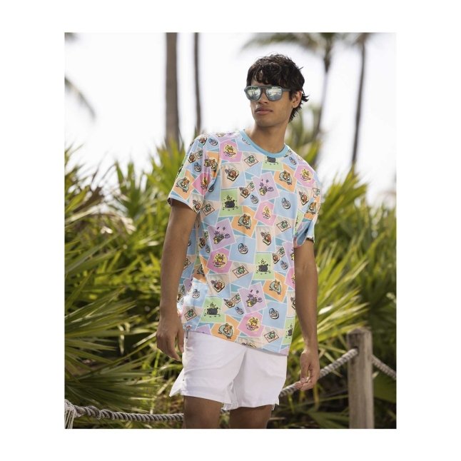 Pokémon Lazy Summer Allover-Print Relaxed Fit Crew Neck T