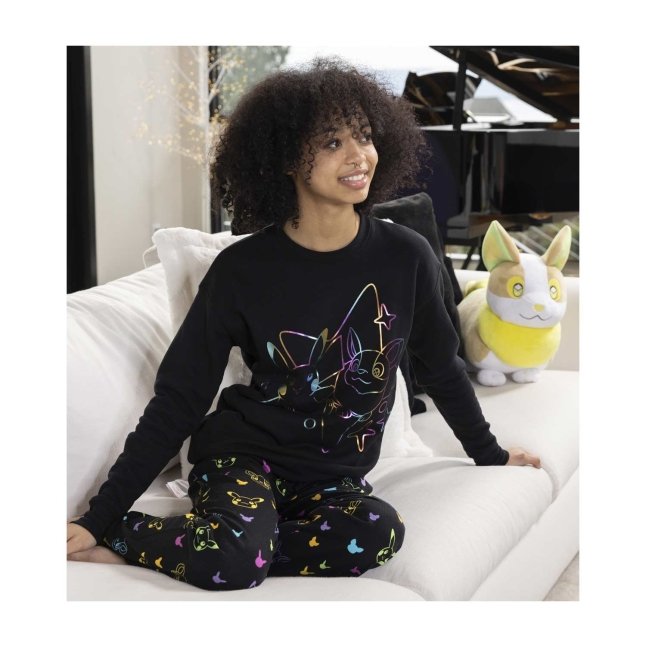 Pikachu & Yamper Electric Pals Black Sleep Pants Women Pokémon