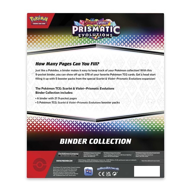 Pokmon TCG: Scarlet & Violet-Prismatic Evolutions Binder Collection |  Pokmon Center Official Site