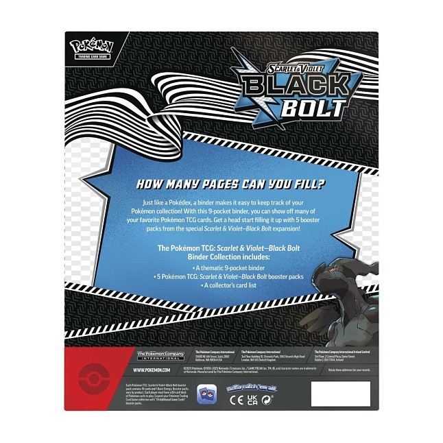 pokemon card binder black Pokemon Black Bolt Binder Collection  MHDEALSPLUS