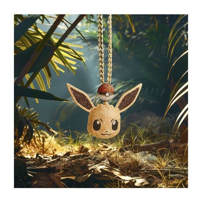 送税込【KING ICE x POKEMON】EEVEE NECKLACE ポケモン♪国内発 Eevee Necklace | Pokémon Jewelry | King Ice