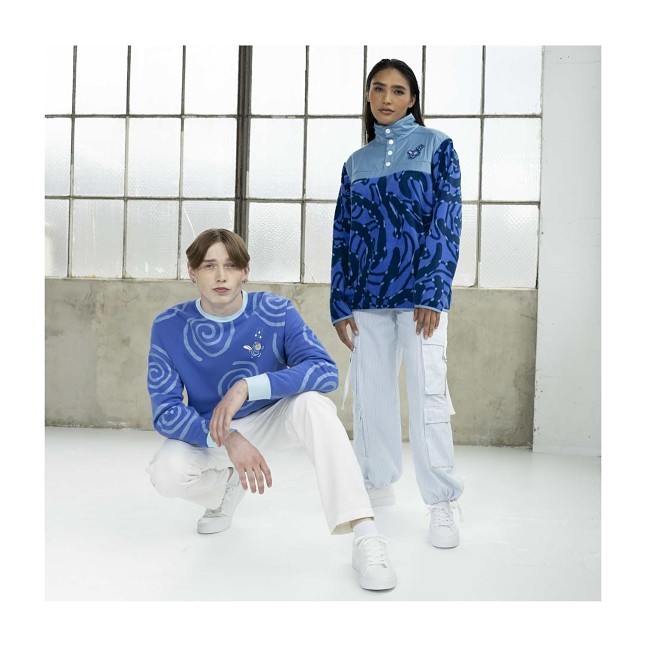 Poliwag Blue Quarter-Snap Pullover Jacket | Pokémon Center