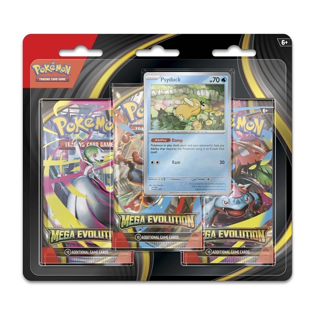 Pokémon TCG: Mega Evolution 3 Booster Packs & Psyduck Promo Card