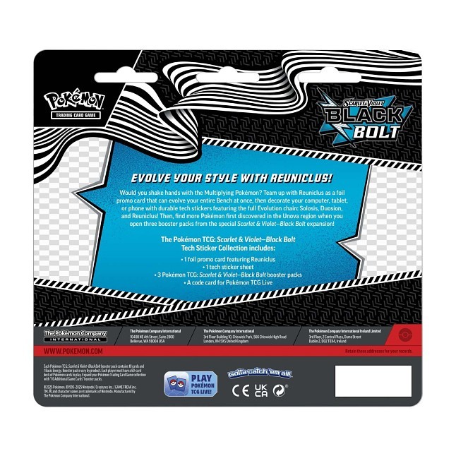 Pokémon TCG: Scarlet & Violet-Black Bolt Tech Sticker Collection