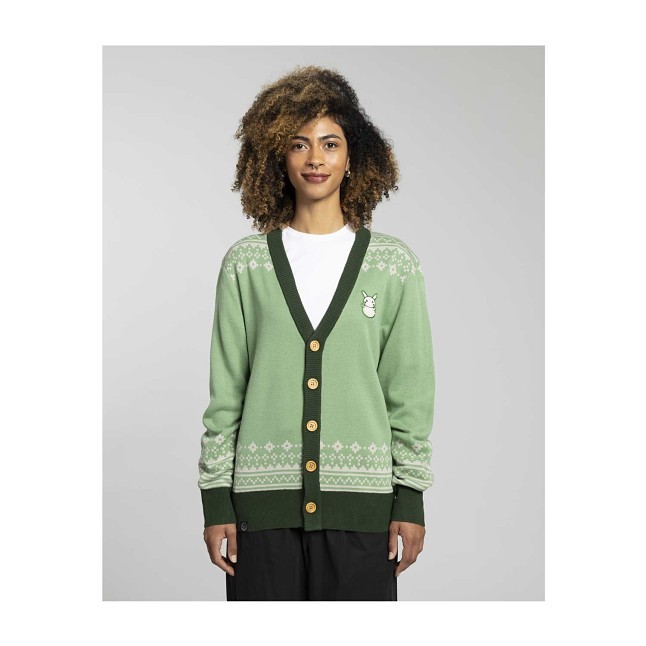 Pikachu Pokémon Holiday Green Cardigan - Adult | Pokémon Center