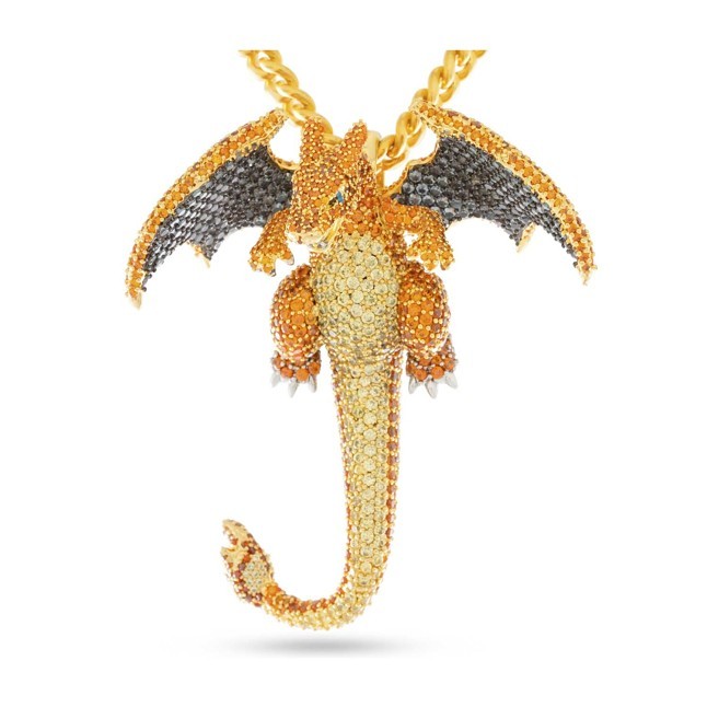 charizard pokemon card necklace Charizard 3D Necklace by King Ice