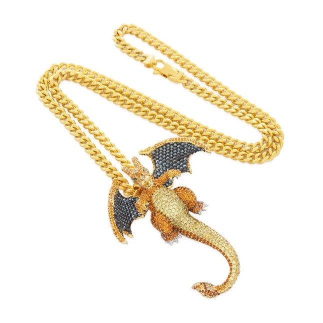 charizard pokemon card necklace Charizard 3D Necklace by King Ice