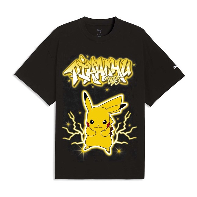 Pokémon Pikachu Boys T-Shirt with Gotta Catch 'Em All Design | Cotton Black Short Sleeve Top with Charmander, Eevee, Squirtle, Bulbasaur, Pikachu Silhouettes | Gift for Kids and Teens, Black