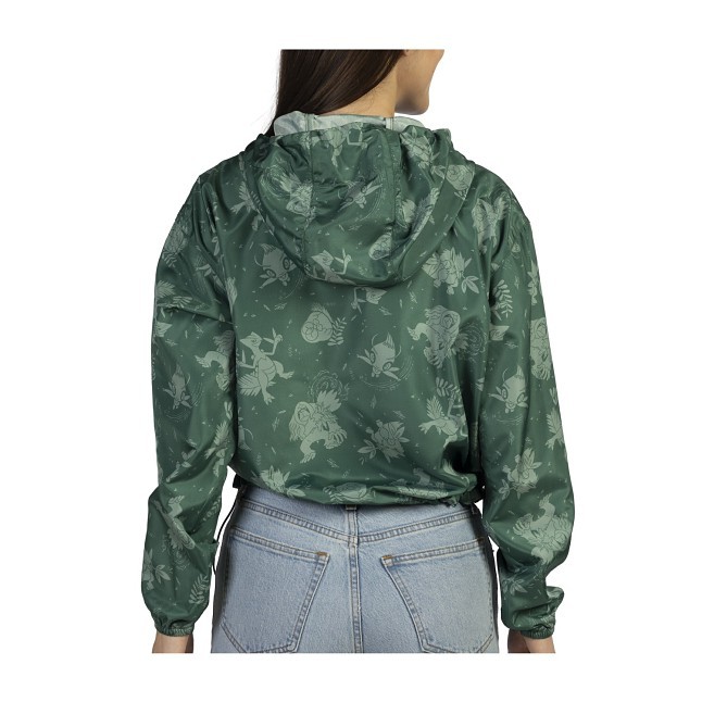Peaceful Forest Pokémon Lounge Lightweight Hooded Crop Jacket