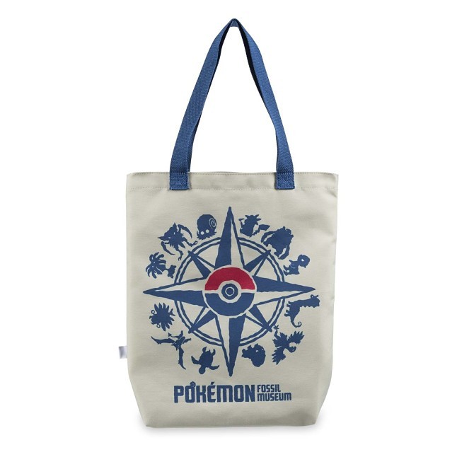 Pokémon Fossil Museum: Excavator Pikachu & Compass Logo Tote Bag