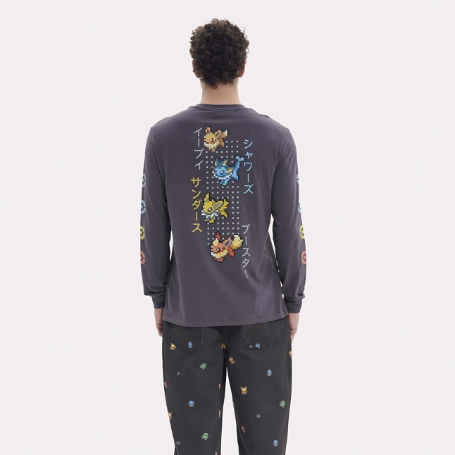Pokémon × Dolly Noire: Pixel Eevee Long-Sleeve T-Shirt - Adult