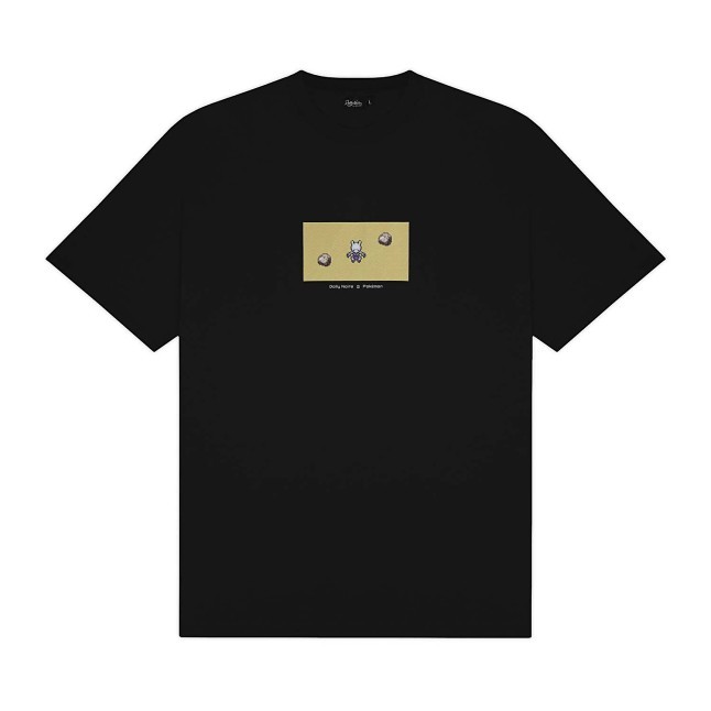 Pokémon × Dolly Noire: Pixel Mewtwo Black T-Shirt - Adult