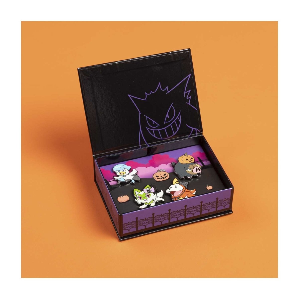 Sprigatito, Fuecoco, Quaxly & Lechonk Pokémon Halloween Pin Box