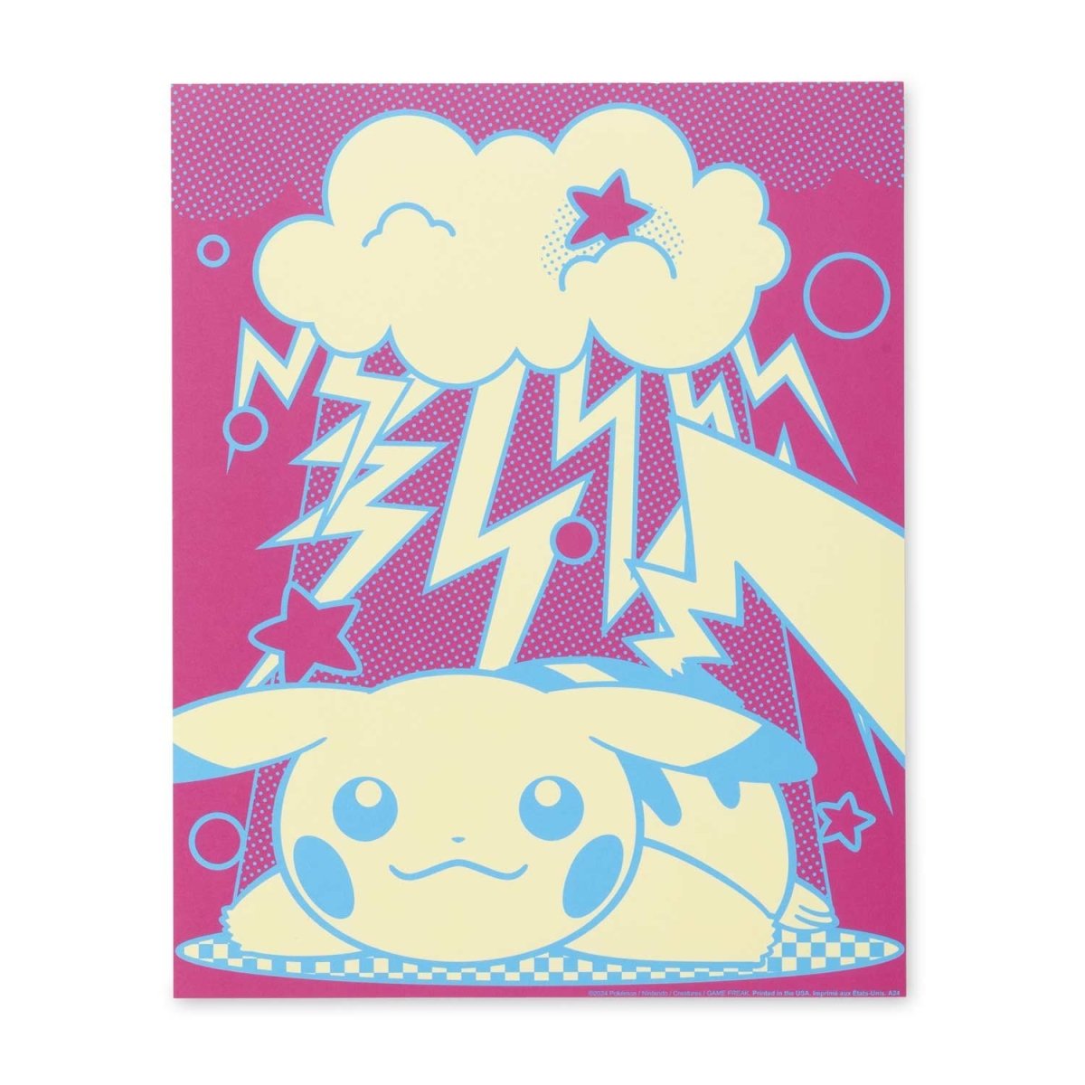 ④complete pokemon ART色紙　ミニ色紙　当時物 pikachu 1998 Nintendo Pokemon Japanese Promo Pikachu-Holo