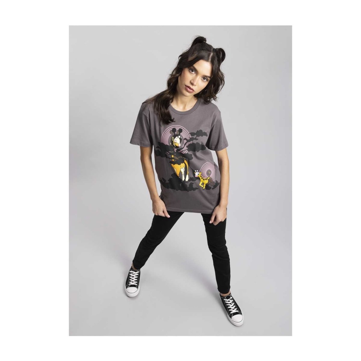 日本脳炎 THE BACILLUS BRAINS Tシャツ Girafarig & Farigiraf Brain Waves T-Shirt - Adult | Pokémon Center