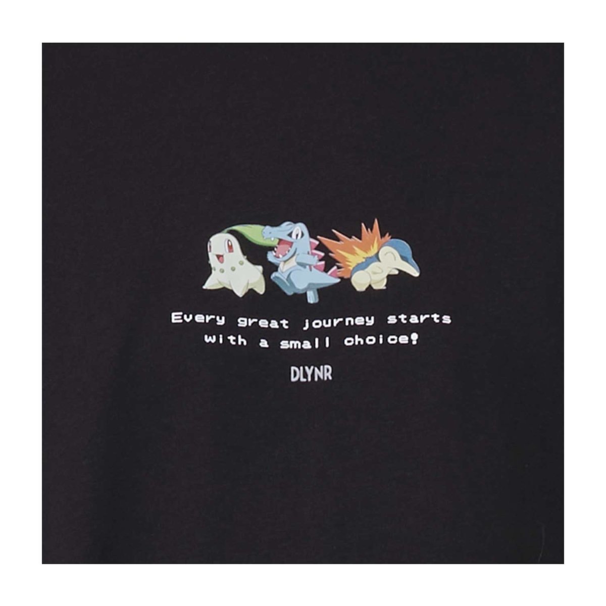 Pokémon × Dolly Noire: Chikorita, Cyndaquil & Totodile Black T