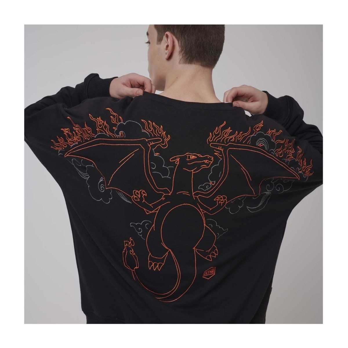 Pokémon × Dolly Noire: Charizard Black Crew Neck Sweatshirt