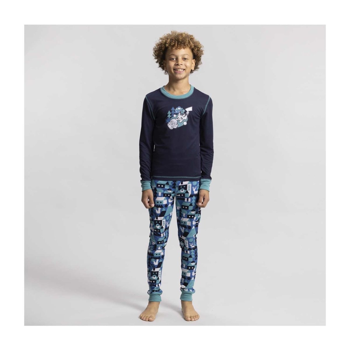 Piplup & Pikachu Winter Village Long-Sleeve T-Shirt - Youth