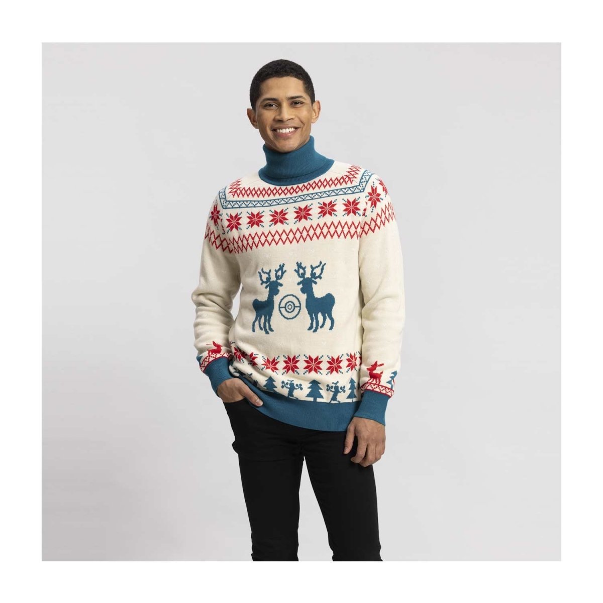 Forest Fair Isle Turtleneck Knit Sweater - Adult | Pokémon Center